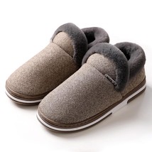 Women Men Warm Ankle Boots Lattice Snow Slip On Winter Shoes Soft Sole Comfortab - £25.88 GBP