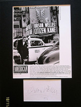 Orson Wells : (Citizen Kane) (Hand Sigh Original Autograph) With Photo (Classic) - £633.08 GBP