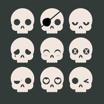 Mini Skull SVG Bundle, Miniskulls SVG, Halloween svg, Skull Cut Files,  Skull PN - £1.51 GBP