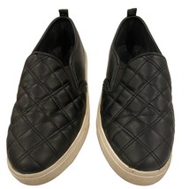 ALDO Women&#39;s Shoes Casual Comfort Quilted Slip On Loafer Black Faux Leather sz 8 - £8.05 GBP