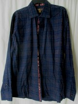 Blue &amp; Purple Uomo Pronto Mens XL Shirt Cotton  - $10.39