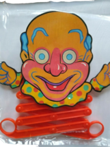 Creepy Clown Toy UNUSED Shackman Hong Kong 1983 Vintage Scissor Action Expanding - £16.07 GBP