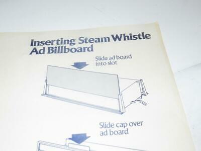 HO TRAINS VINTAGE TYCO- 934 STEAM WHISTLE BILLBOARD INSTRUCTION SHEET- SR57 - $5.35