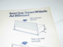 HO TRAINS VINTAGE TYCO- 934 STEAM WHISTLE BILLBOARD INSTRUCTION SHEET- SR57 - £4.58 GBP