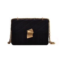 Velvet Shoulder Bag for Women Fashion Wedding Party Handbag Elegant Ladies  Chai - £37.26 GBP