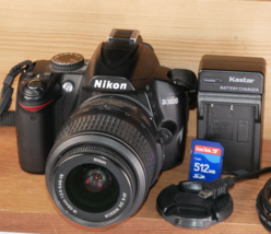 Nikon D3000 10MP DSLR Camera Kit W 18-55mm VR lens *Shutter 6,790* GOOD/... - £118.31 GBP