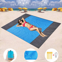 Sand Free Beach Mat,Quick Drying Ripstop Nylon Compact Outdoor Beach (82‘’×79‘’) - £14.68 GBP