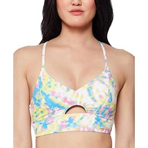 MSRP $58 Jessica Simpson Standard Mix &amp; Match Tie Dye Swimsuit Yellow Size Small - $41.57