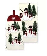 Snowman Christmas Tree Hand Towel and Tie Towel Set - $19.79