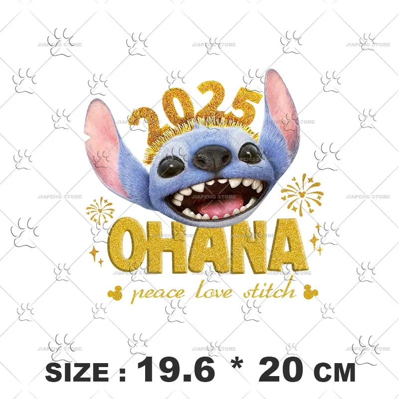 Lilo Stitch Movie Print Patch Disney 3D Boojiboo Heat transfers For -SDZ113 - $2.58