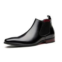 Big Size 39 46 Men Boots Classic Elegant Cow Leather Sharp Stylish Boots Gentlem - £76.29 GBP