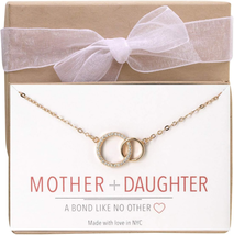 Mothers Day Gifts for Mom, Mother Daughter Gift - Interlocking Circle Necklace o - £31.96 GBP