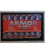  1974/ 6th S TOPPS WACKY sticker Armor Metal Encased Hot Dogs - $35.76 MXN