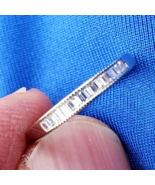 Earth mined Diamond Baguette Milgrain Deco Wedding Band 14k Bridal Marri... - $2,324.12 CAD