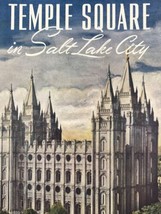Temple Square Salt Lake City Utah Vintage Travel Brochure Booklet Mormon - £7.94 GBP