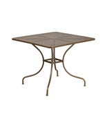 Flash Furniture 35.5 in. Square Gold Indoor &amp; Outdoor Steel Patio Table - €162,53 EUR