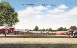 Gadsden Alabama D EAN's Motel~Us Hwy 241~REAL Southern Hospitality Postcard 1940s - $5.66
