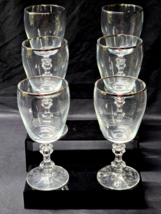 Vintage SCHOTT-ZWIESEL 7&quot; Crystal Water Goblet SCZ17 Platinum Band - Set... - $891.62 MXN