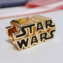 Star Wars Shine™ 3D Logo Charm With Enamel &amp; 18K Gold-Plate Mpments Charm - £12.35 GBP