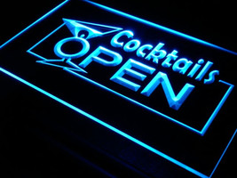 OPEN Cocktail Led Neon Light Sign Bar Pub Club Luminous Display Glowing - £20.44 GBP+