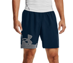 Mens Under Armour UA Woven 8&quot; Graphic Shorts - ACADEMY BLUE - XL - NWT - $22.99