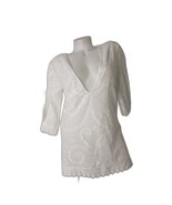 SPIAGGIA DOLCE White Crochet Lace Swimsuit Cover Up Size Small - £19.46 GBP