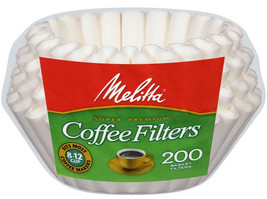 200 Basket Coffee Filters Round Cupcake Style 8 10 12 Cup Coffee Maker Melitta - $17.32