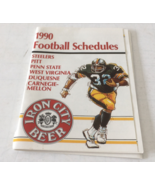 Iron City beer 1990 football schedules pocket size movie photo prop - $373.83 MXN