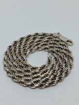 Milor Italy Sterling Silver 925 Rope Necklace 22&quot; 3.5mm - £54.66 GBP
