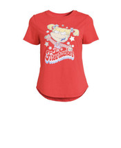 Nickelodeon Rugrats Womens Red Short Sleeve Graphic Tee T-SHIRT Tagless Size M - £9.74 GBP