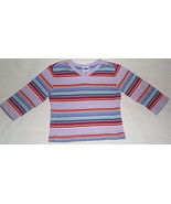 Girls Old Navy Lilac Blue Stripe Long Sleeve Top  Size 5 - £4.67 GBP