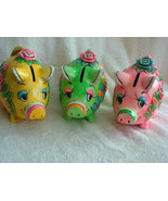 Three "HOLIDAY FAIR"  Piggy Banks - $25.00