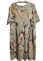 Floral Printed Maxi Dress Women Short Sleeved, Back Zipper  &amp; Pocket- Su... - $26.91 CAD