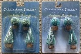 Lot Of 2 NIP Vintage Cobblestone Corners Coordinating Accessories Trees/ Shrubs - £15.98 GBP