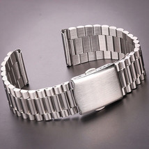 14mm Solid 316L Stainless Steel Rounded Silver/Gold Watch Bracelet/Watchband - £19.35 GBP
