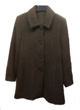 Women&#39;s winter coat, 100% pure alpaca wool, brown - £318.54 GBP