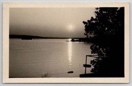 Beautiful Sunrise Across The Lake RPPC Real Photo Postcard B47 - £4.68 GBP