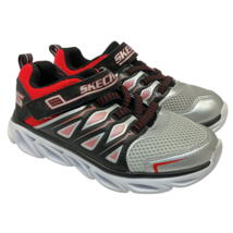 Skechers Kid’s Low S-Lights Hypno-Flash 3.0 Athletic Sneakers Grey/Red S... - $28.49