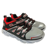 Skechers Kid’s Low S-Lights Hypno-Flash 3.0 Athletic Sneakers Grey/Red Size 2.5Y - $28.49