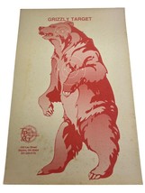 Vintage Paper Target Grizzly Bear Tear Away Pad 25 Pages Red Beast Animal 1980s - $14.95