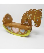 Wood Rocking Horse Vintage Small Wooden Toy 14&quot; x 9&quot; For Dolls Toddlers - $24.99