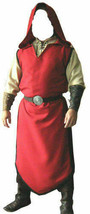 Medieval Costumes Theater Knight Crusader Tunic Red Cape Surcoat Reenact... - $76.08+