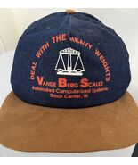 Snapback Denim Style Trucker Hat Suede Bill Made In USA Excellent Shape ... - $321.67 MXN