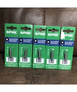 5 PACK SPAX  Unidrive #2 Phillips 1&quot; Insert Drive Bit For #8, #9 And #10... - $19.79