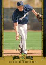 2002 Upper Deck UD Plus Retail Richie Sexson 50 Brewers 0339/1125 - £1.86 GBP