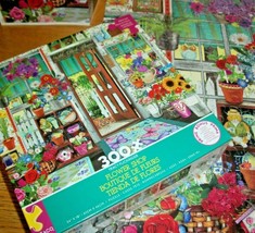 Jigsaw Puzzle 300 Large EZ Grasp Pieces Flower And Gift Shop Colorful Complete - £10.27 GBP