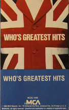 The Who - Greatest Hits (Cass, Comp) (Very Good Plus (VG+)) - £3.62 GBP