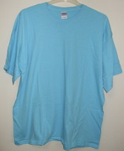 Mens NWOT Gildan Light Blue Short Sleeve T Shirt Size 2XL - £6.35 GBP