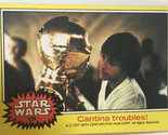 Vintage Star Wars Trading Card Yellow 1977 #135 Cantina Troubles - £1.98 GBP