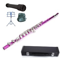 Rose Red Flute 16 Hole, Key of C w/Case+Music Sheet Bag+2 Stand+Accessories - $139.99